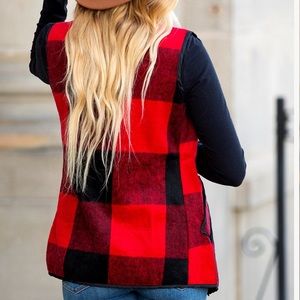 Buffalo plaid vest